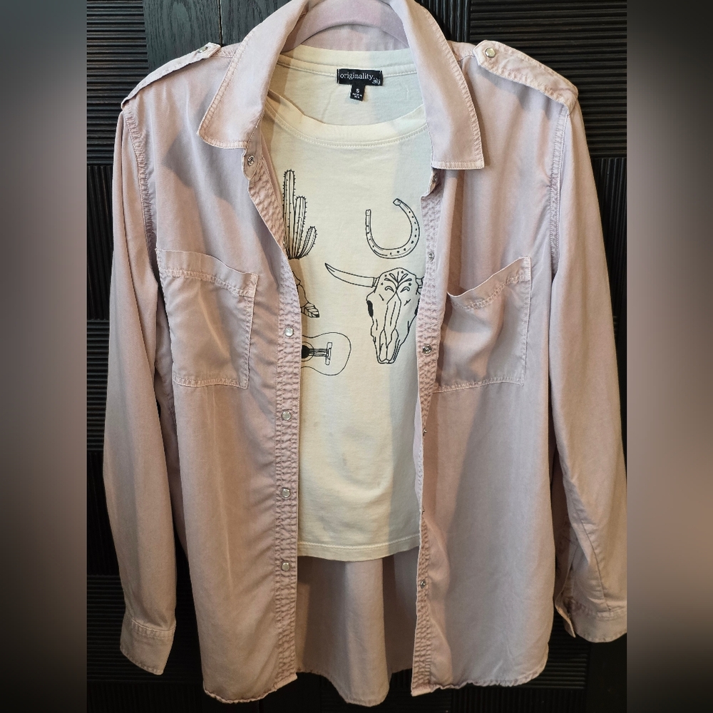 Anthropologie Holding Horses Pearl Snap Utiliy Shirt